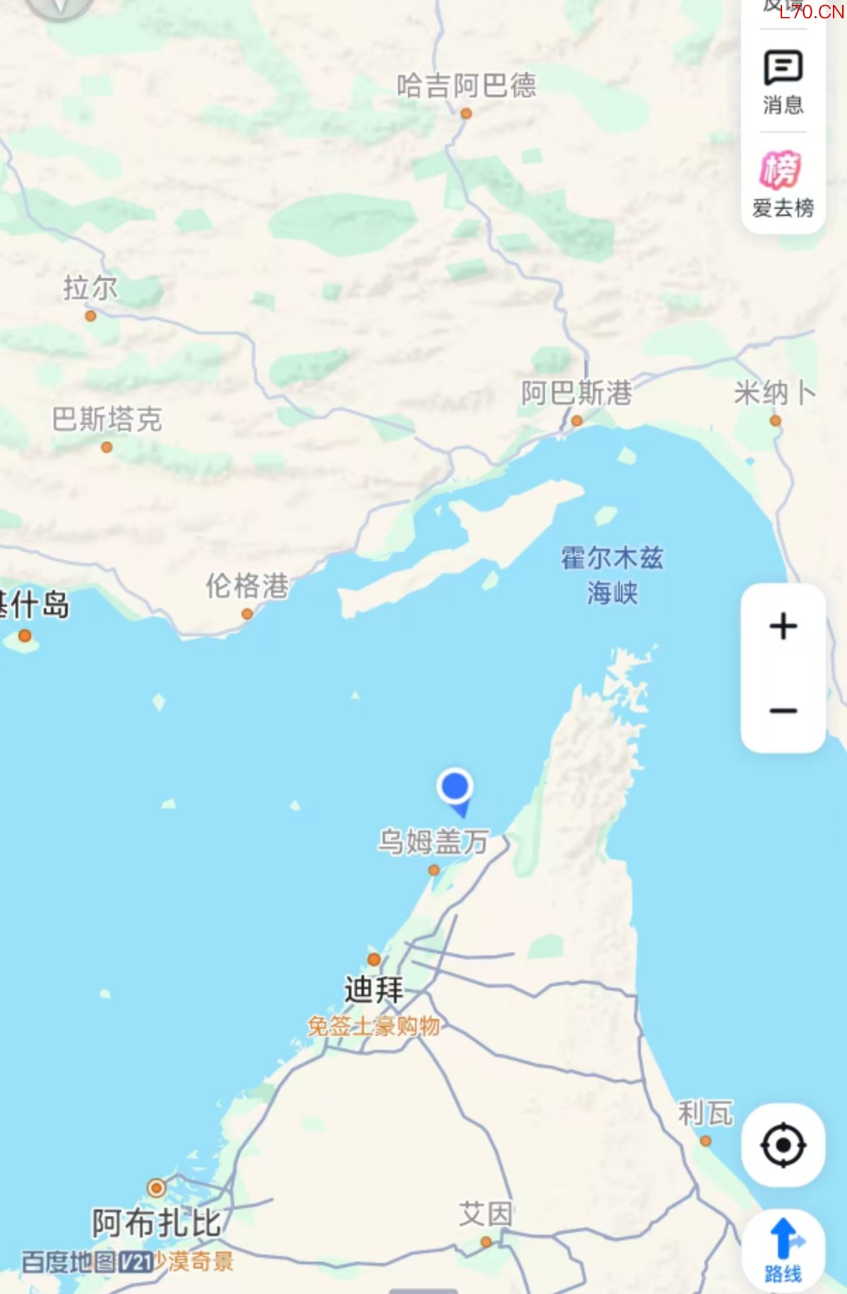 图为采访对象所在船只抛锚的地点，采访对象提供