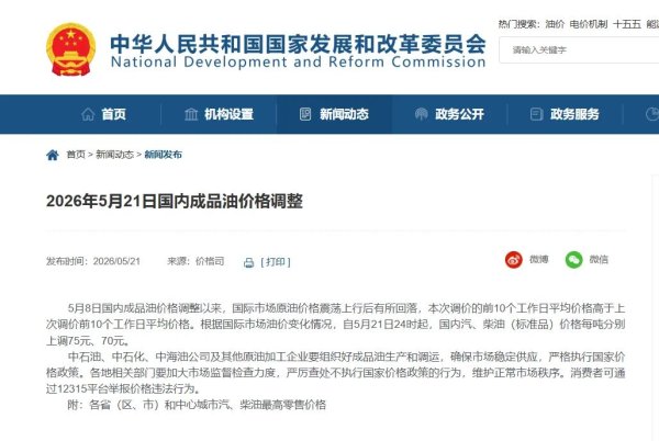油价上调通知！（今晚24时）