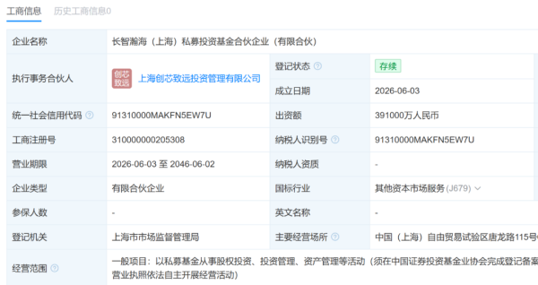 出资额近40亿元！长鑫科技、阿里等联合设立私募股权基金