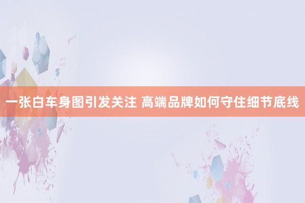 一张白车身图引发关注 高端品牌如何守住细节底线