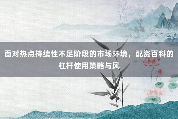 面对热点持续性不足阶段的市场环境，配资百科的杠杆使用策略与风